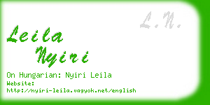 leila nyiri business card
